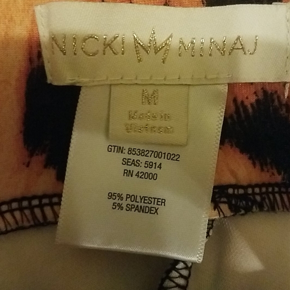 NWT Nicki Minaj Animal Print Leggings Size M - Picture 5 of 6